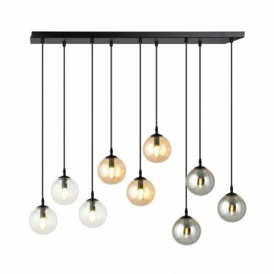 COSMO 9M1 Taklampa, Svart/Transparent/Grafit/Amber