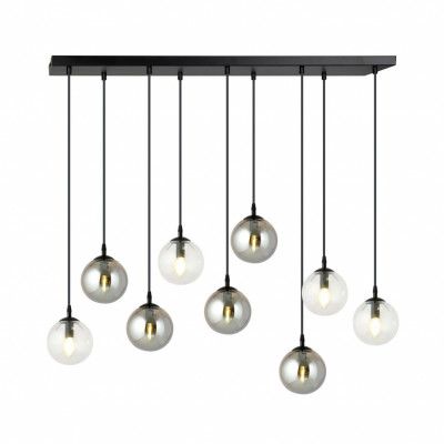 COSMO 9M2 Taklampa, Svart/Transparent/Grafit