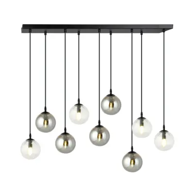 COSMO 9M2 Taklampa, Svart/Transparent/Grafit