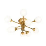 COSMOS plafond, matt mässing/vit