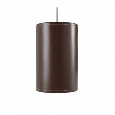 Cylinder Leather Pendel 14cm, Chocolate