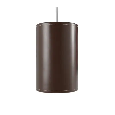 Cylinder Leather Pendel 14cm, Chocolate