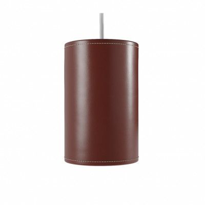 Cylinder Leather Pendel 14cm, Oak