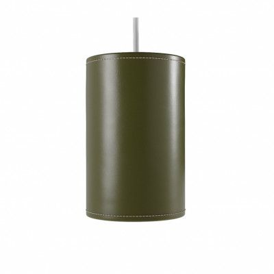Cylinder Leather Pendel 20 cm, Grass Green