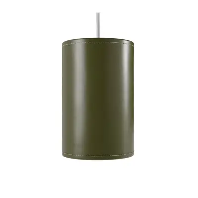 Cylinder Leather Pendel 20 cm, Grass Green