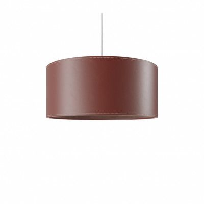 Cylinder Leather Taklampa 50 cm, Oak
