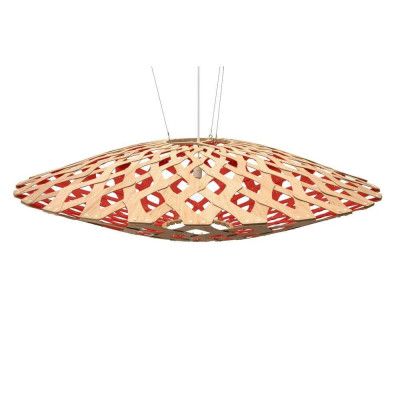 David Trubridge - Flax Taklampa Ø150 (Röd)