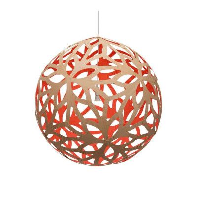 David Trubridge - Floral Taklampa Ø80 Röd