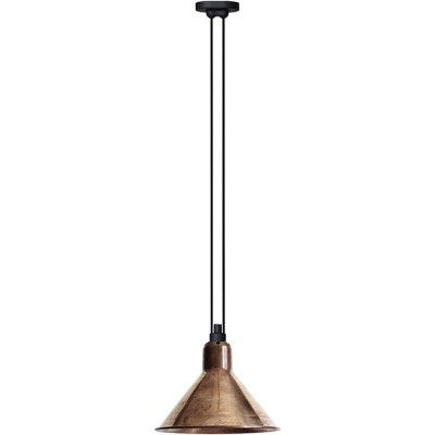 Lampe Gras - 322 L Taklampa Conical Raw Copper/White
