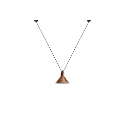Lampe Gras - 323 L Taklampa Conical Raw Copper/White