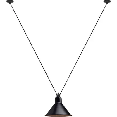 Lampe Gras - 323 L Taklampa Konisk Svart/Koppar