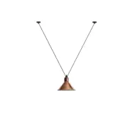 Lampe Gras - 323 XL Taklampa Conical Raw Copper/White