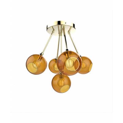 DESIGN BY US - Ballroom Molecule Taklampa Brass/Amber