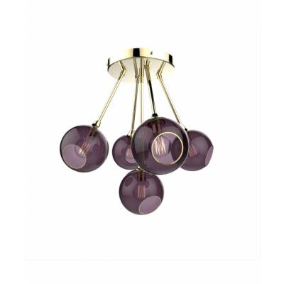 DESIGN BY US - Ballroom Molecule Taklampa Brass/Purple
