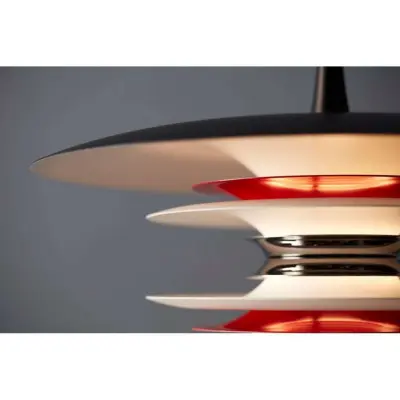Diablo Taklampa Ø300 Mat Svart/Blank Röd Belid - Matsal - Metall