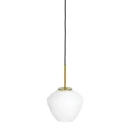 DK 1 taklampa, råmässing/opal 18cm
