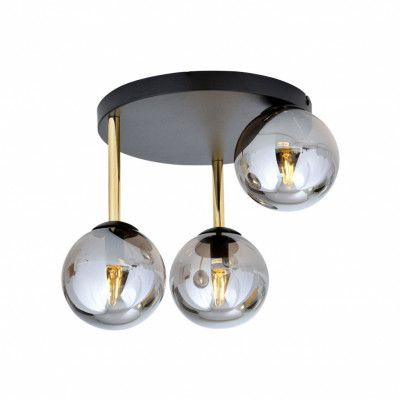 DOLCE 3 Taklampa, Svart/Guld/Grafit