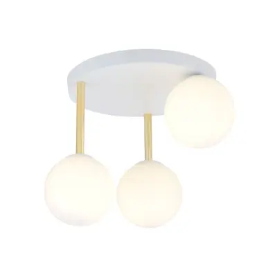 DOLCE 3 Taklampa, Vit/Guld/Vit