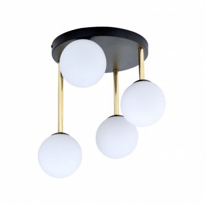 DOLCE 4 Taklampa, Svart/Guld/Vit