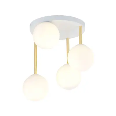 DOLCE 4 Taklampa, Vit/Guld/Vit