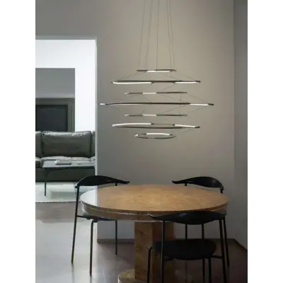 Drop 7 Taklampa Satin Silver Nemo Lighting - Matsal - Plast - Ring