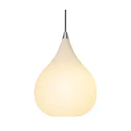 DROPS Pendel opalglas/alu Ø30