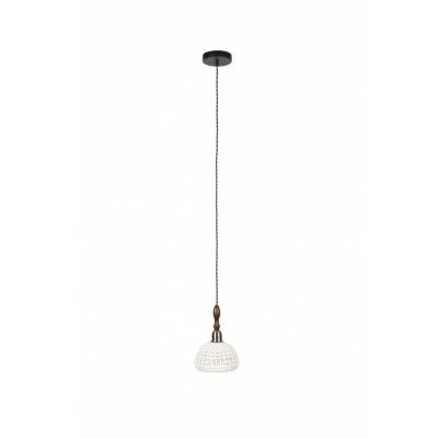 DUTCHBONE Poppy taklampa, bred - vit keramik