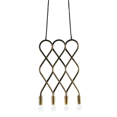 Eld 4 taklampa, råmässing