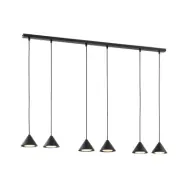 ELIT 6 Taklampa, Svart/Guld