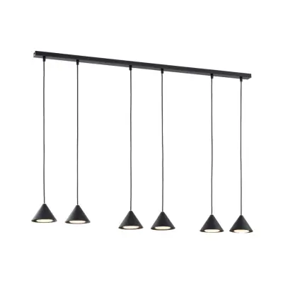 ELIT 6 Taklampa, Svart/Guld