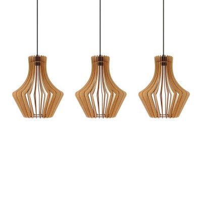 Envostar - Floj 3 Taklampa Black/Wood