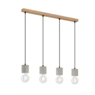 Envostar - Jasper 4 Taklampa Wood/Black/Grey