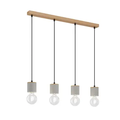Envostar - Jasper 4 Taklampa Wood/Black/Grey