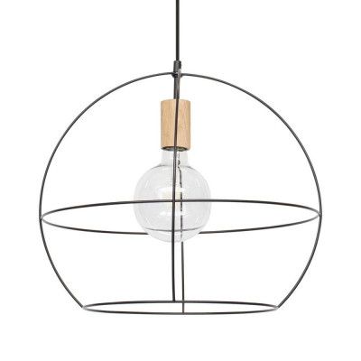 Envostar - Open Round Taklampa Black/Wood