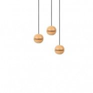 Envostar - Wooden Balls Cluster Taklampa Wood/Black