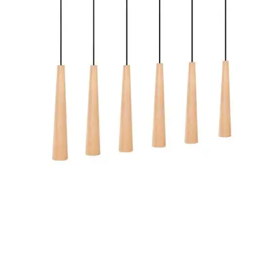 Envostar - Wooden Round Cones 6 Taklampa Wood/Black