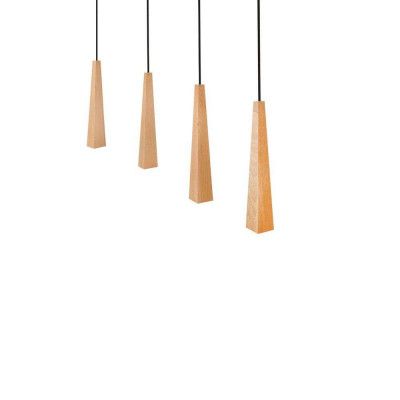 Envostar - Wooden Square Cones 4 Taklampa Wood/Black