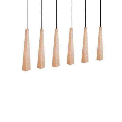 Envostar - Wooden Square Cones 6 Taklampa Wood/Black