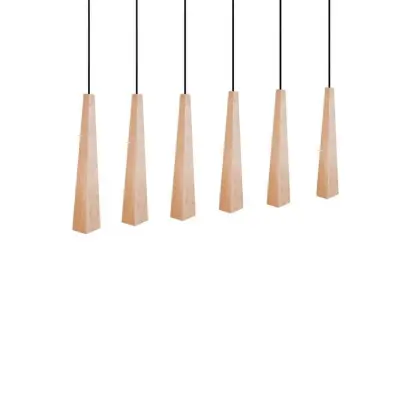Envostar - Wooden Square Cones 6 Taklampa Wood/Black