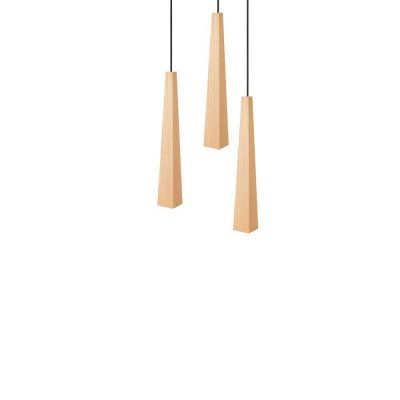 Envostar - Wooden Square Cones Cluster Taklampa Wood/Black