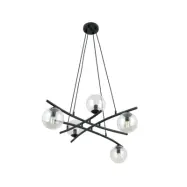 ESSA 5 Taklampa, Svart/Transparent