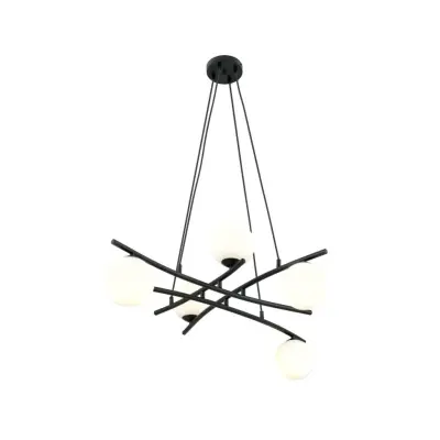 ESSA 5 Taklampa, Svart/Vit