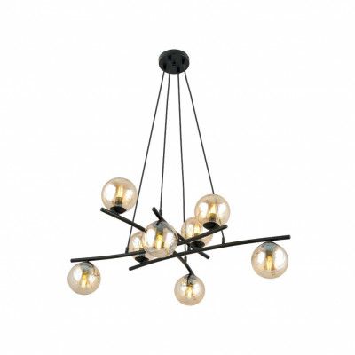 ESSA 8 Taklampa, Svart/Amber