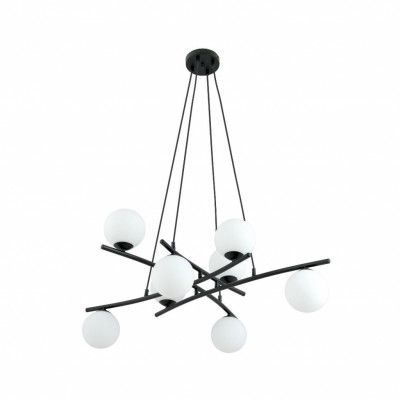 ESSA 8 Taklampa, Svart/Vit