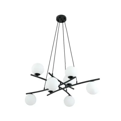 ESSA 8 Taklampa, Svart/Vit