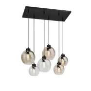 TK Lighting - Cubus 6 Taklampa Clear/Smoke/AmberEuluna