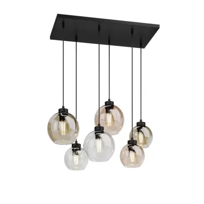 TK Lighting - Cubus 6 Taklampa Clear/Smoke/AmberEuluna