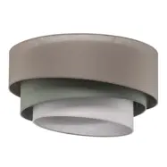 Euluna - Trio monocolor taklampa, Ø 60 cm, grå, textil