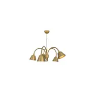 Fång taklampa 5-låg, Rå mässing