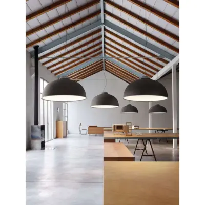 Farel LED Taklampa 2700K Dark Grey/White Luceplan - Matsal - Aluminium